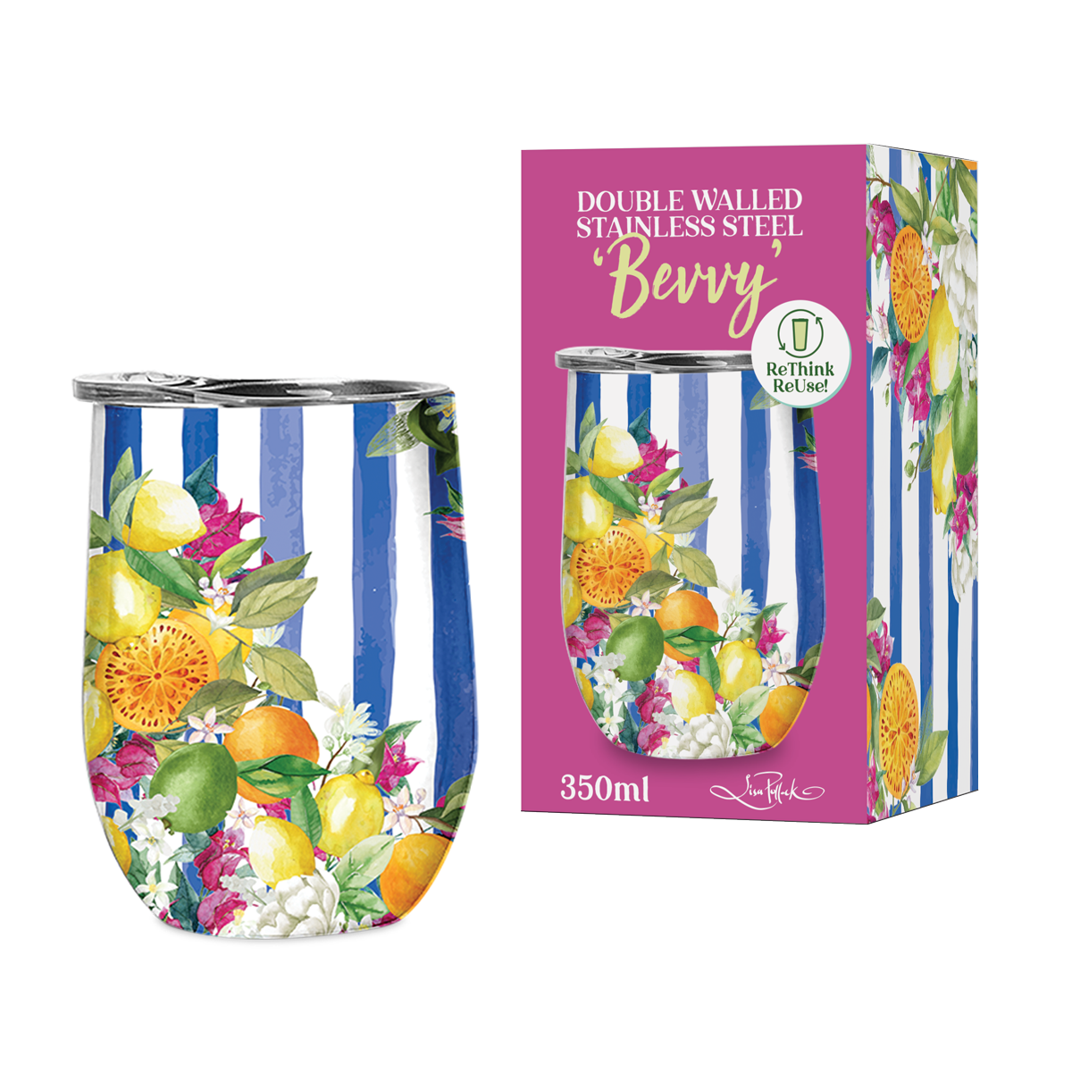 Bevvy 350ml Double Walled Daisy Chains main image 1