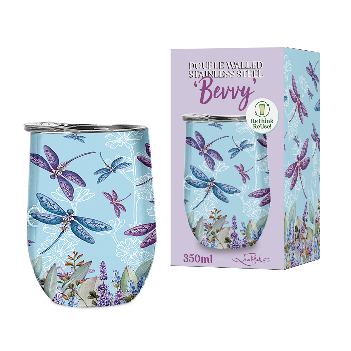 Bevvy 350ml Double Walled Daisy Chains